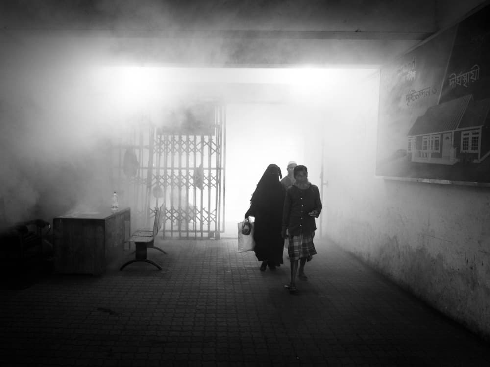 Silhouettes in Smoke by Md. Arifuzzaman — canvas wall art