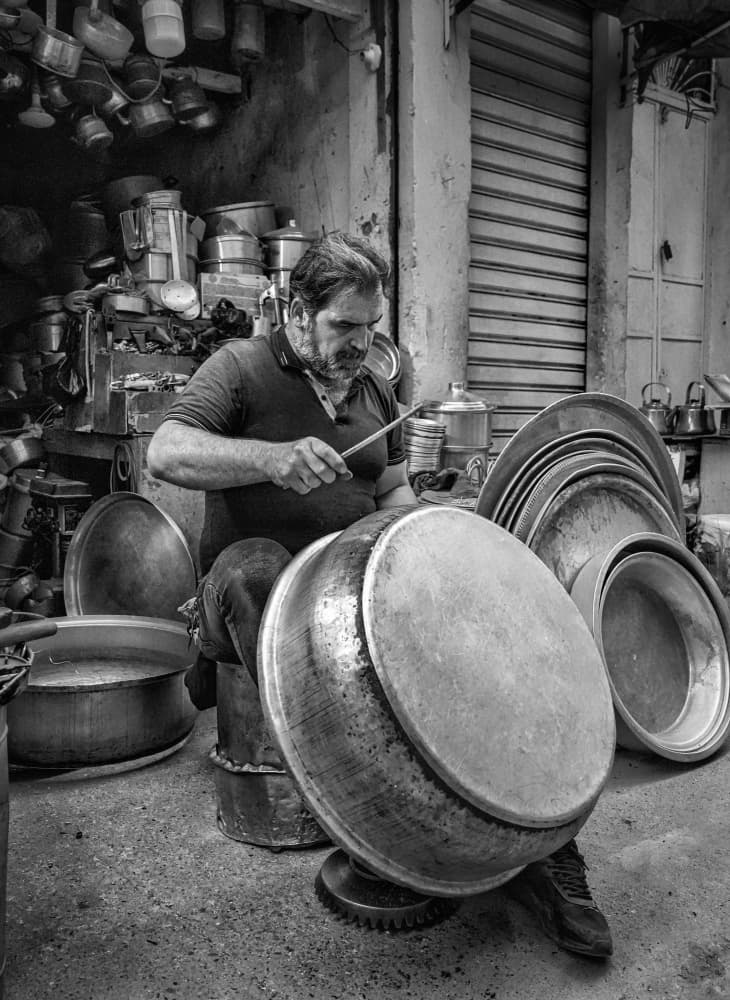 Skilled Metal Craftsman by Bashar Alsofey — canvas wall art