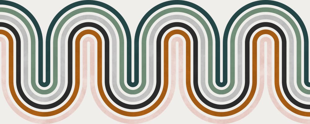 Earthy Wavy Lines by Vitor Costa — canvas wall art