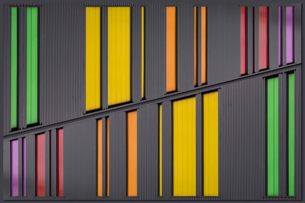 Modern Color Block Facade by Theo Luycx — canvas wall art