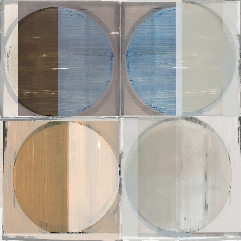 Muted Geometric Circles by cartissi — canvas wall art