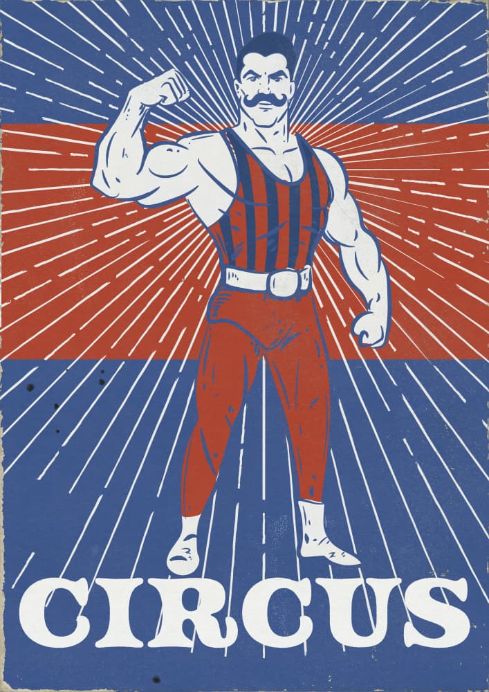 Vintage Circus Strongman