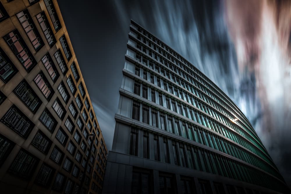 Dynamic City Architecture by Jürgen Muß — canvas wall art