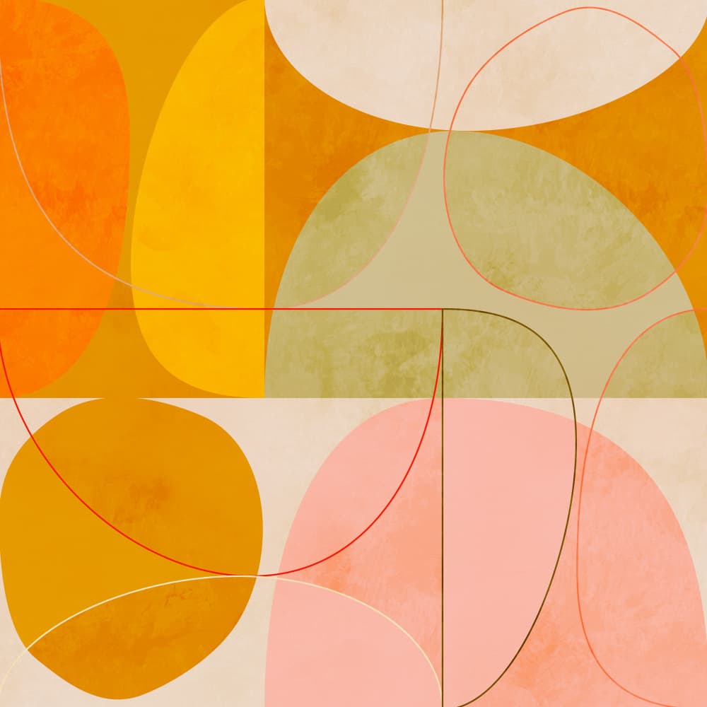 Mid Century Curry Yellow Blush Spring2 by Ana Rut Bre — canvas wall art