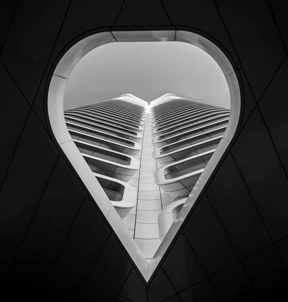 Architectural Heart View by Jean Vandijck — canvas wall art