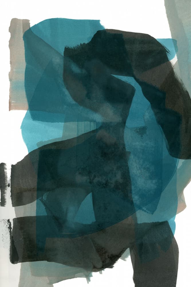 Abstract Teal Layers by cartissi — canvas wall art
