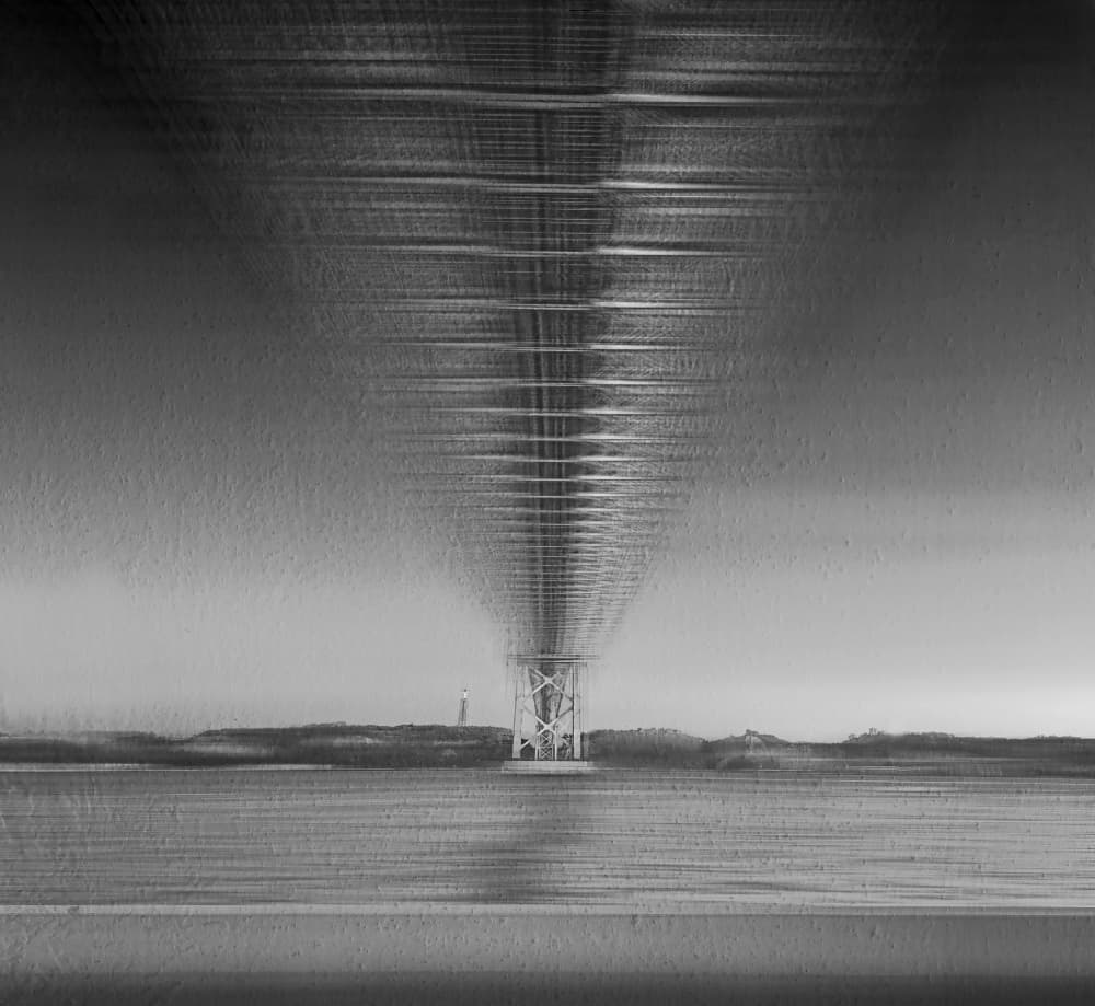 Abstract Bridge Structure by Molly Fu APA — canvas wall art