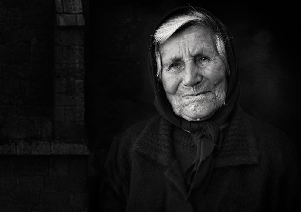 Wise Elder's Smile by Juan Antonio Palacios — canvas wall art