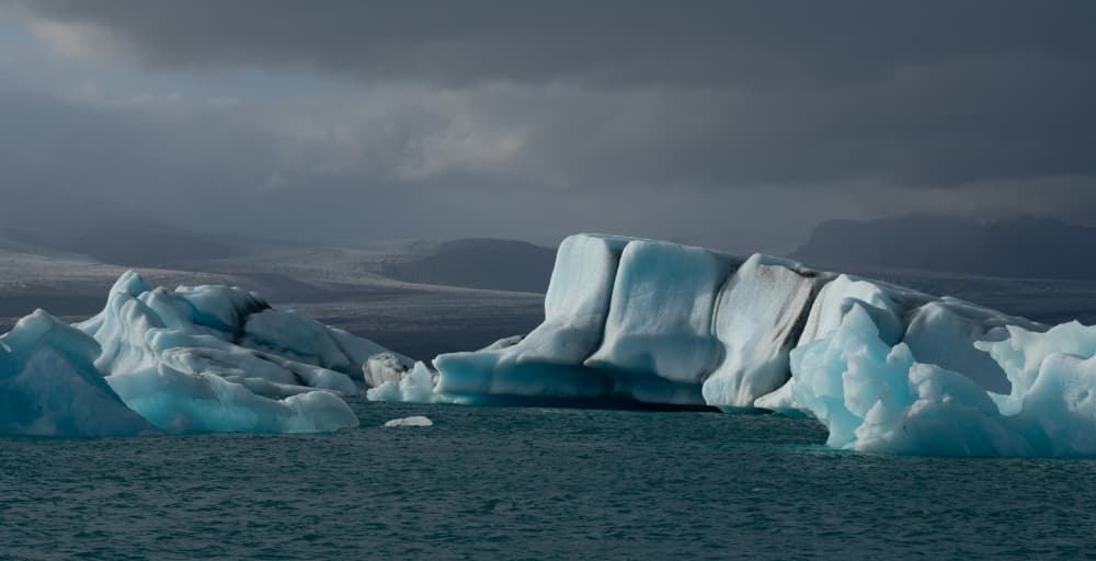 Glacial Iceberg Lagoon by Guy Wilson — canvas wall art