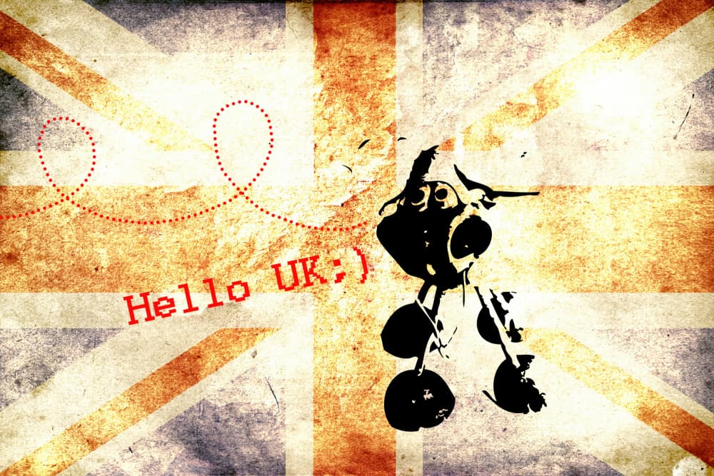 Hello British Robot by Rafal Kulik — canvas wall art