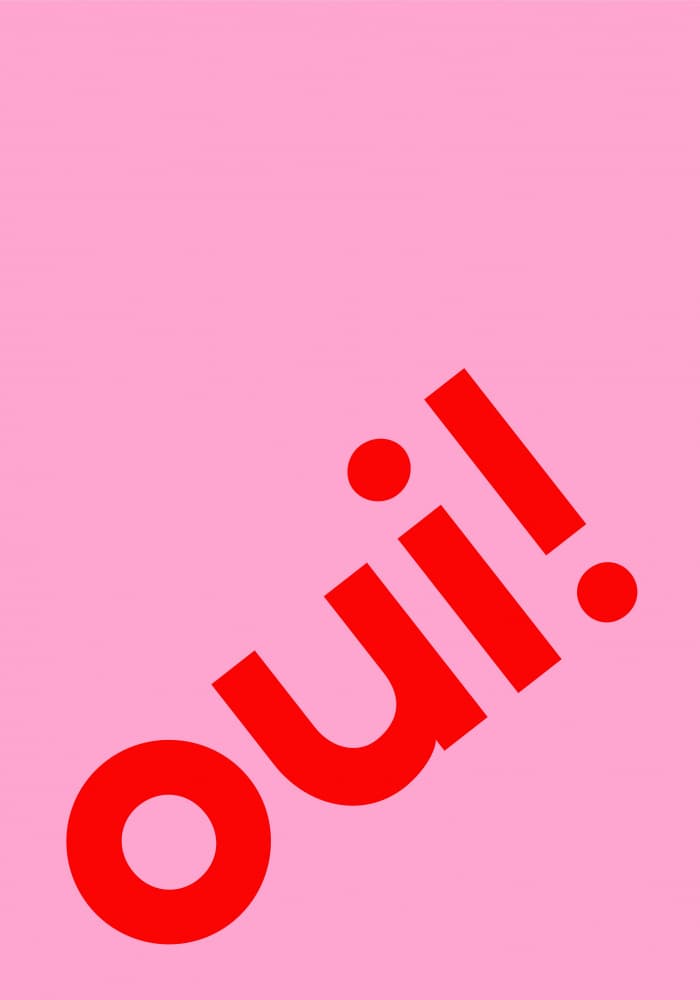 Oui in Bold Letters by Athene Fritsch — canvas wall art