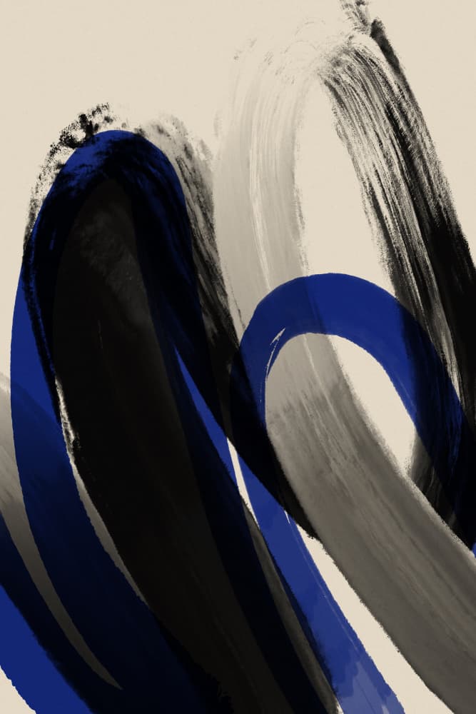 Bold Brush Whirls by Treechild — canvas wall art