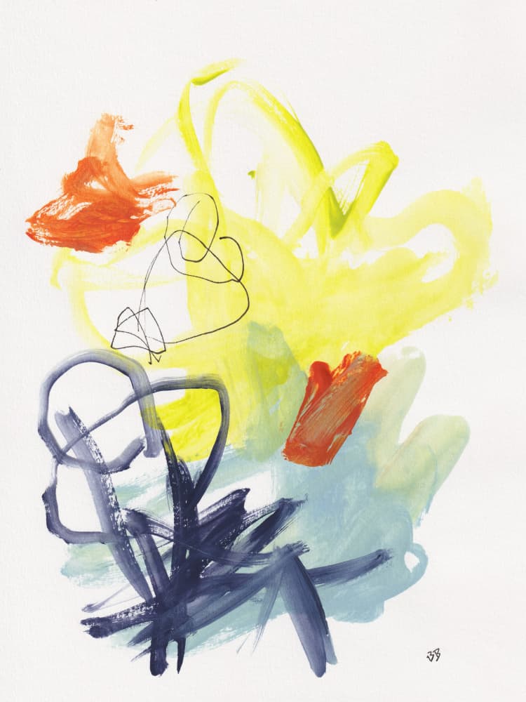 Vibrant Abstract Marks by Bronwyn Baker — canvas wall art