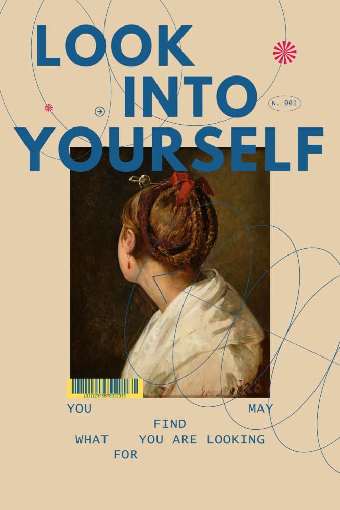 Look Into Yourself Portrait by The Art Concept — canvas wall art