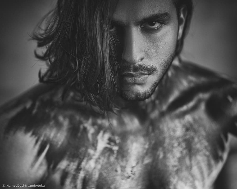 Intense Gaze Portrait by Hamze Dashtrazmi — canvas wall art