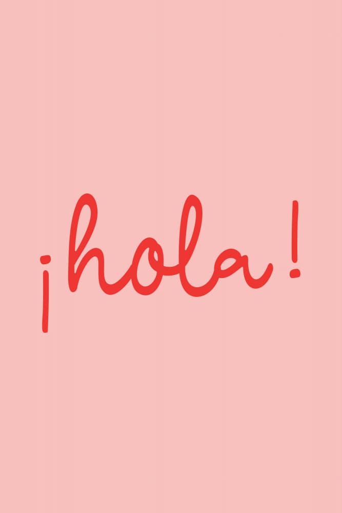 Cheerful Hola Greeting by Karen Menzenbach — canvas wall art