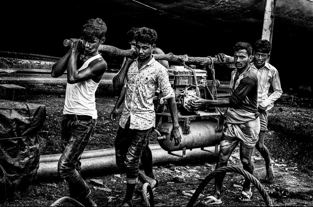 Industrial Laborers Toil by Joxe Inazio Kuesta Garmendia — canvas wall art