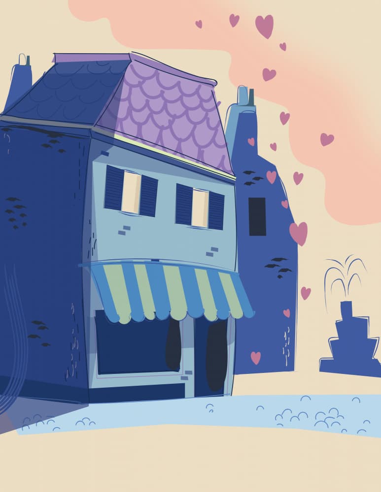 Charming City of Hearts by Nicholas — canvas wall art
