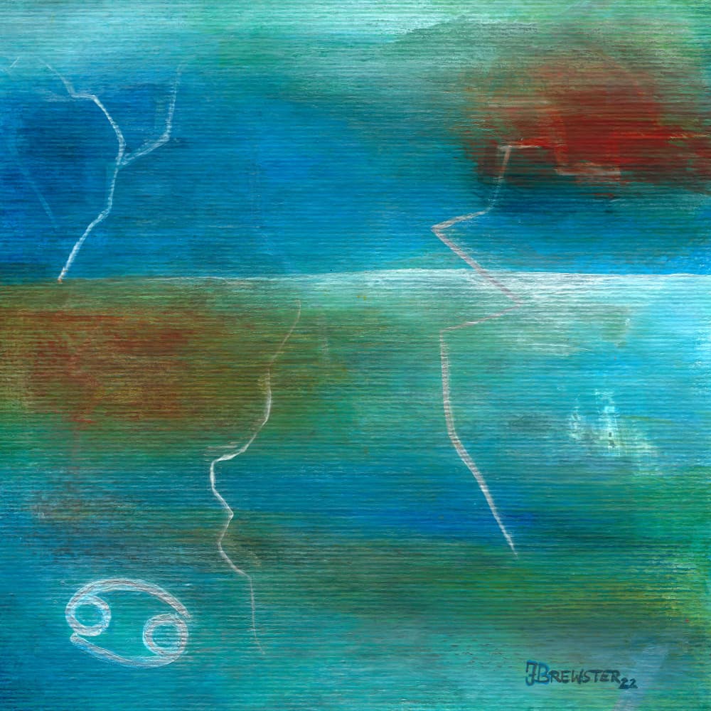 Zodiac Cancer by Janine Brewster — canvas wall art