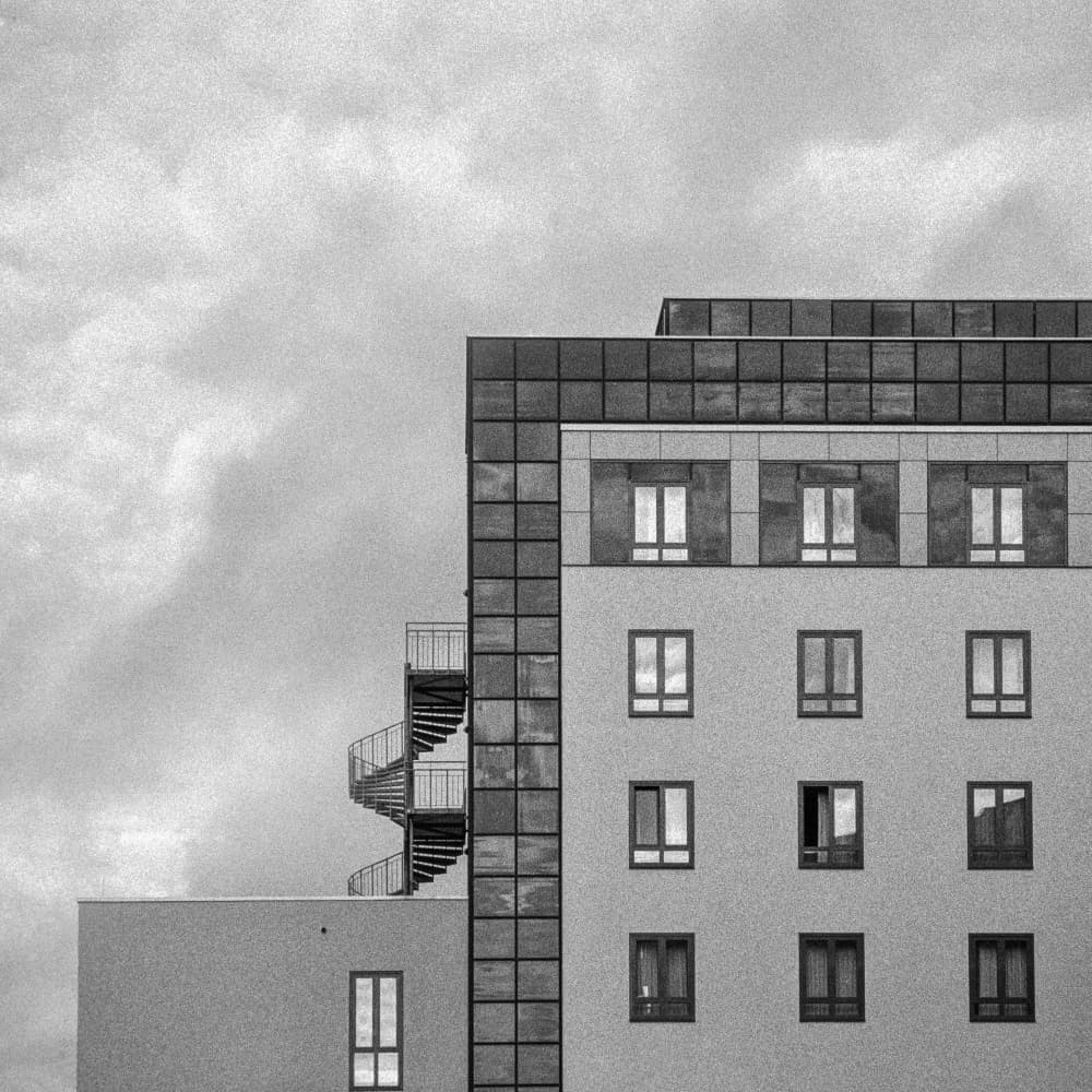 Modern Building Geometry by Jan Rauwerdink — canvas wall art