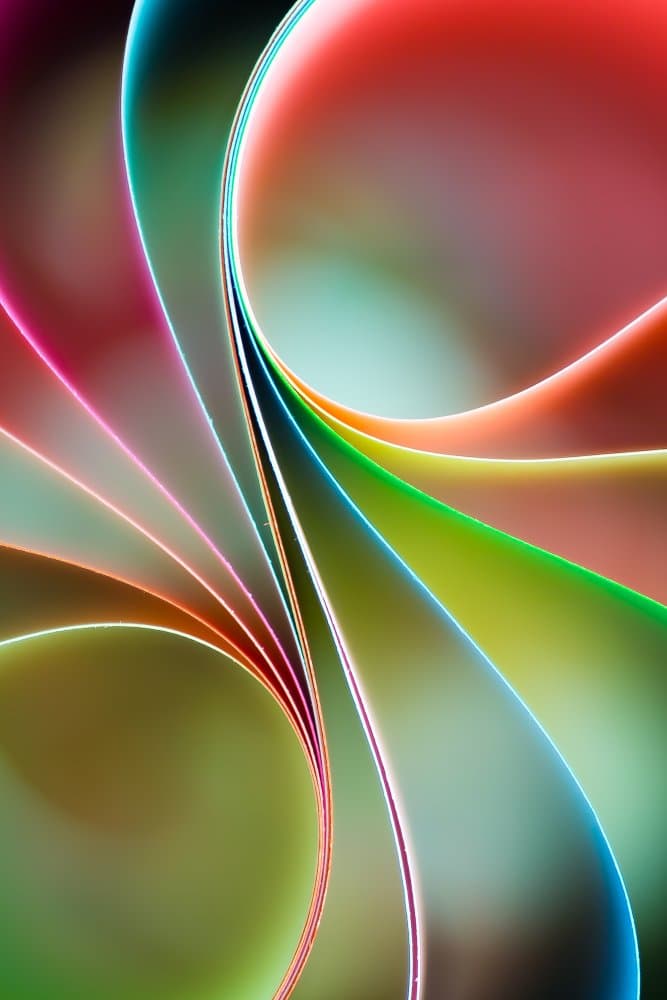 Vibrant Abstract Curves by Mazin alrasheed alzain — canvas wall art