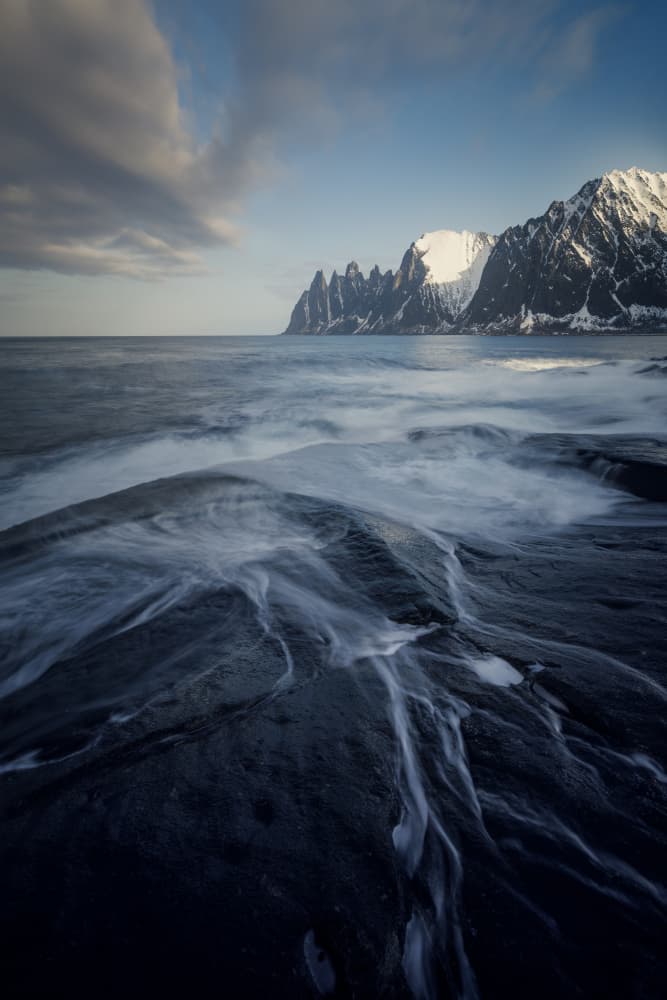 Ocean Waves Winter Peaks by Pilar Hm — canvas wall art