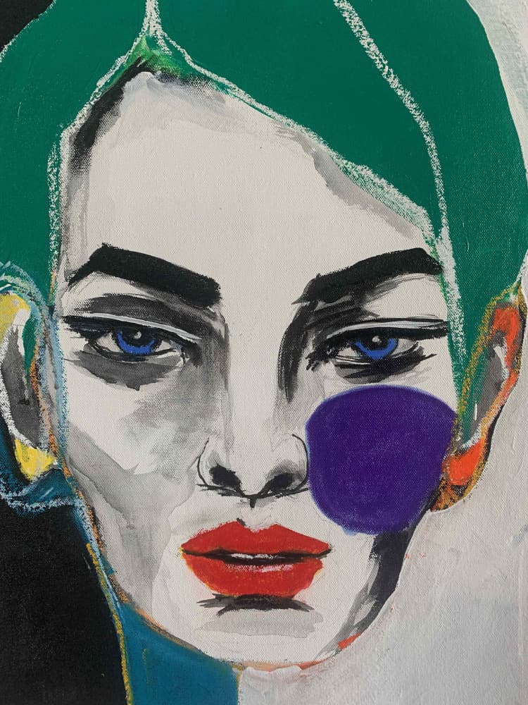 Modern Female Portrait by Ana Sneeringer — canvas wall art