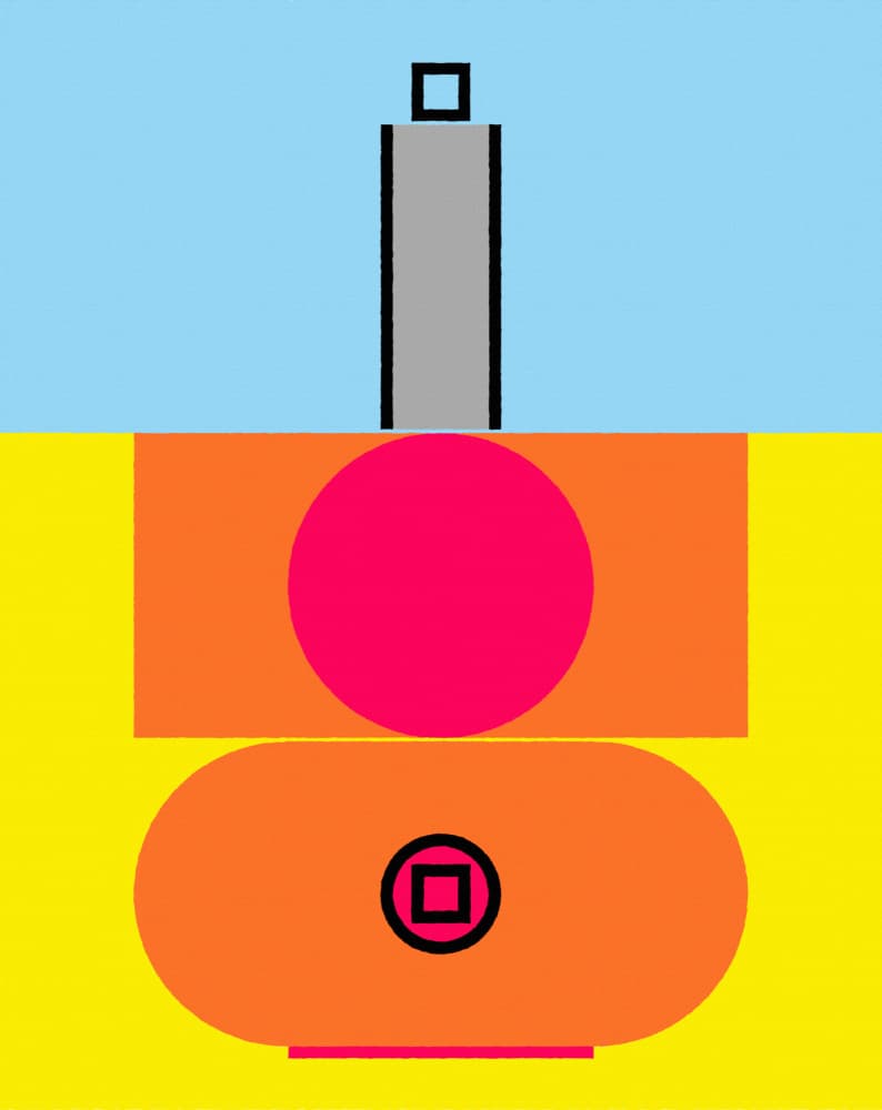 Modern Color Block Shapes by Rafa Mateo — canvas wall art