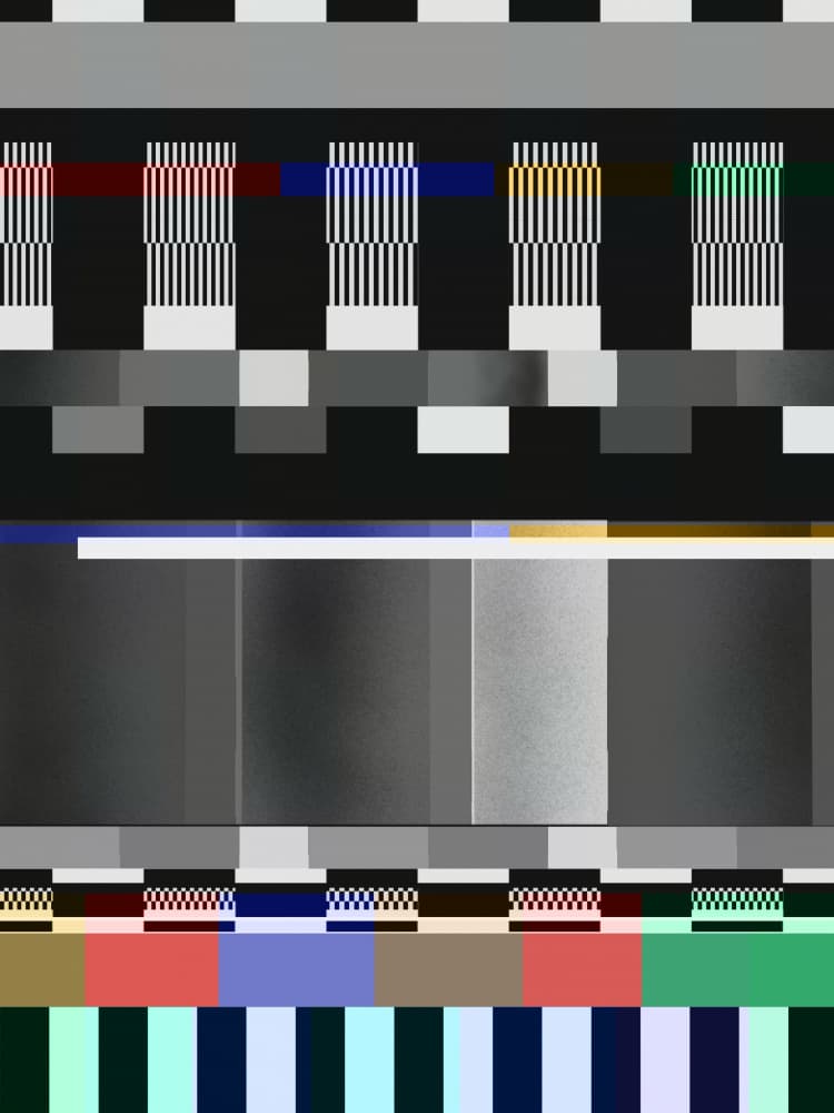 Retro TV Test Pattern by Little Dean — canvas wall art