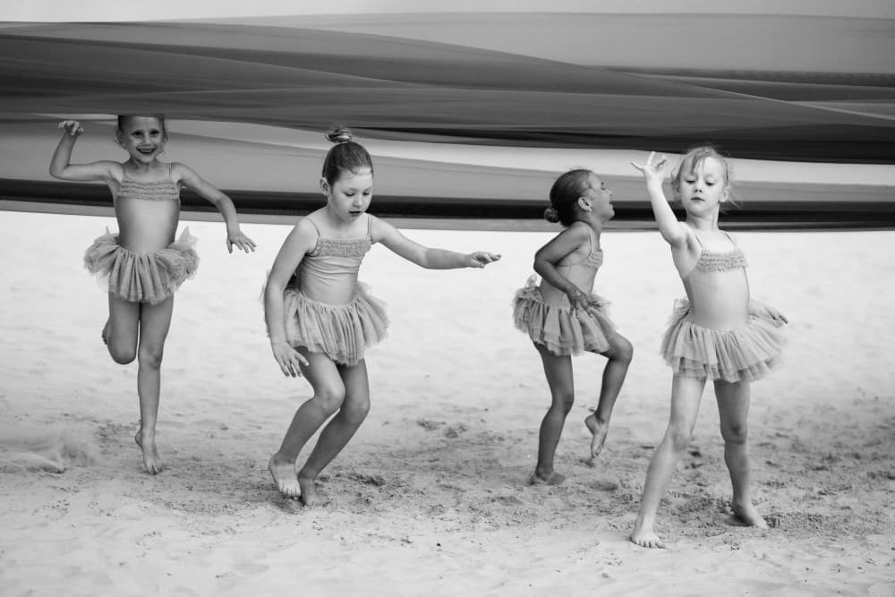 Joyful Beach Ballet by Normunds Kaprano — canvas wall art