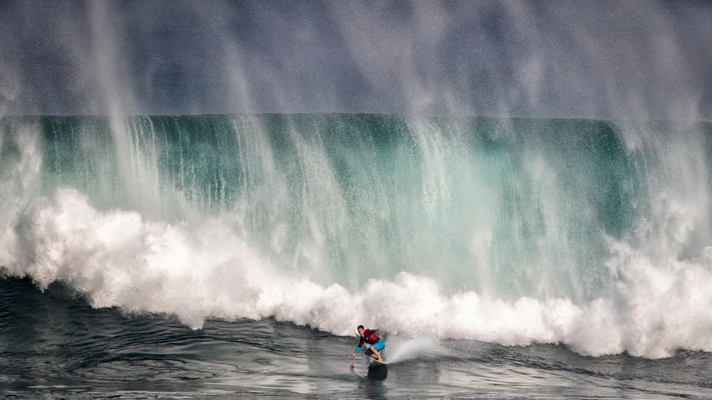 Riding Giant Wave by David H Yang — canvas wall art