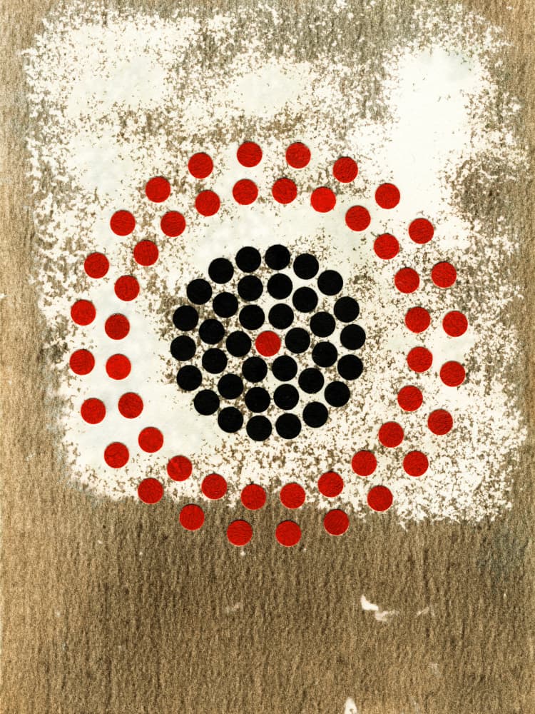 Abstract Concentric Dots by Petr Strnad — canvas wall art