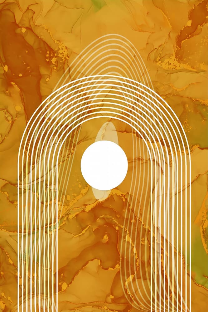 Fluid Gold Arches by Rafal Kulik — canvas wall art