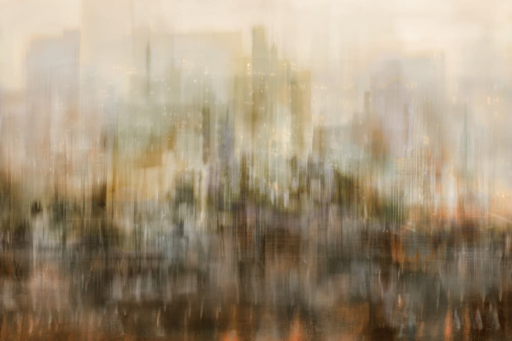Golden City Blur by Christina Sillen — canvas wall art