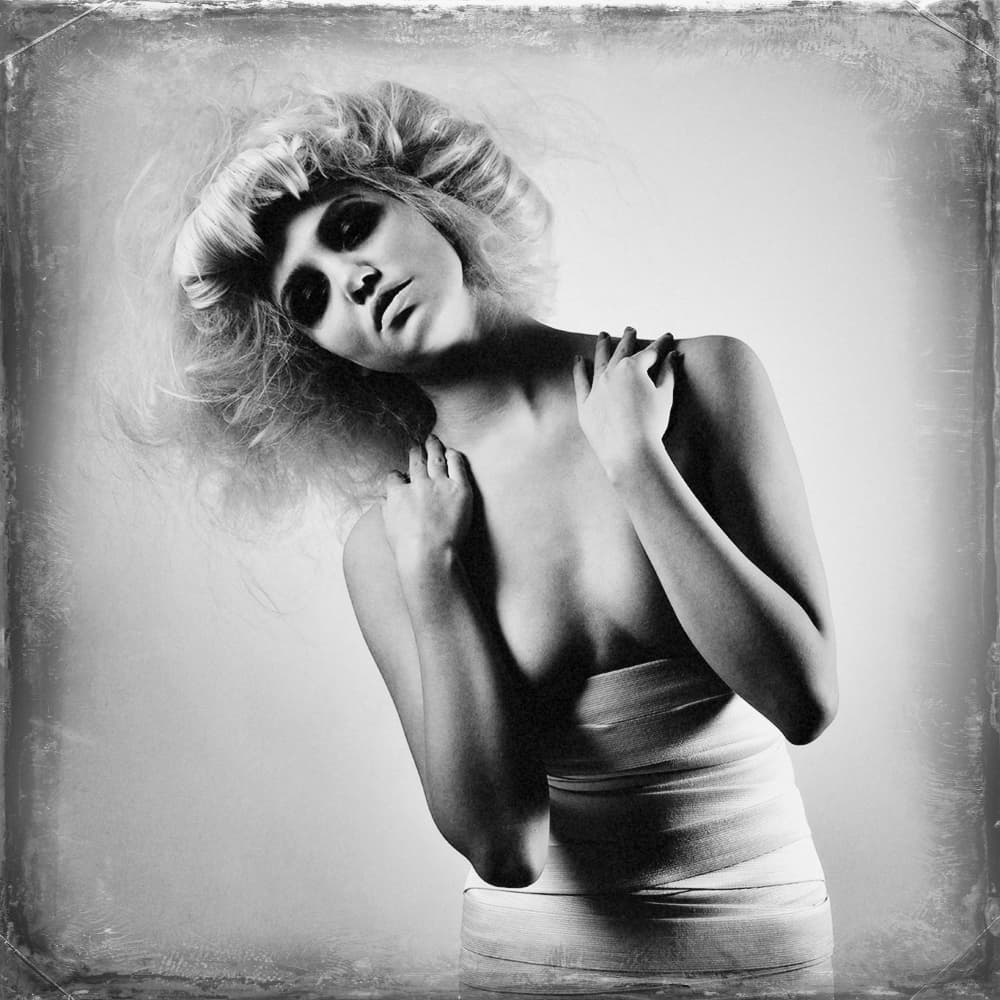 Moody Blonde Portrait by Alexandra Fira — canvas wall art