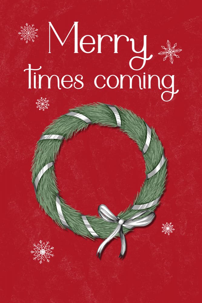 Merry Times Wreath by EMELIEmaria — canvas wall art