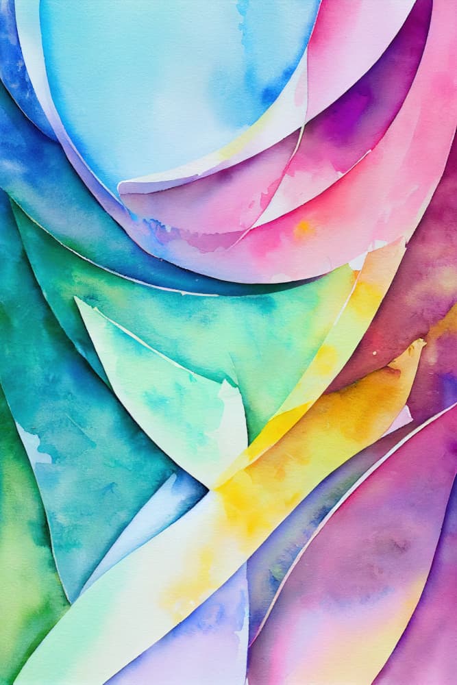 Colorful Flowing Layers by Mauro — canvas wall art