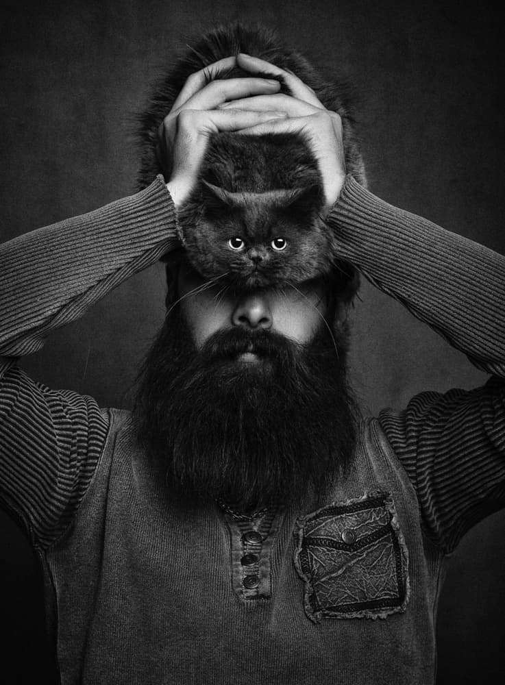 Man with Cat Eyes by Glamour Studio — canvas wall art