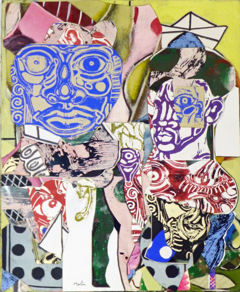 Colorful Abstract Faces by Pascal Marlin — canvas wall art