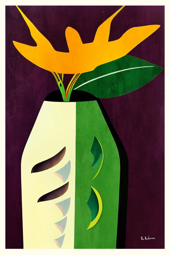 Modern Flower Still Life by Bo Anderson — canvas wall art