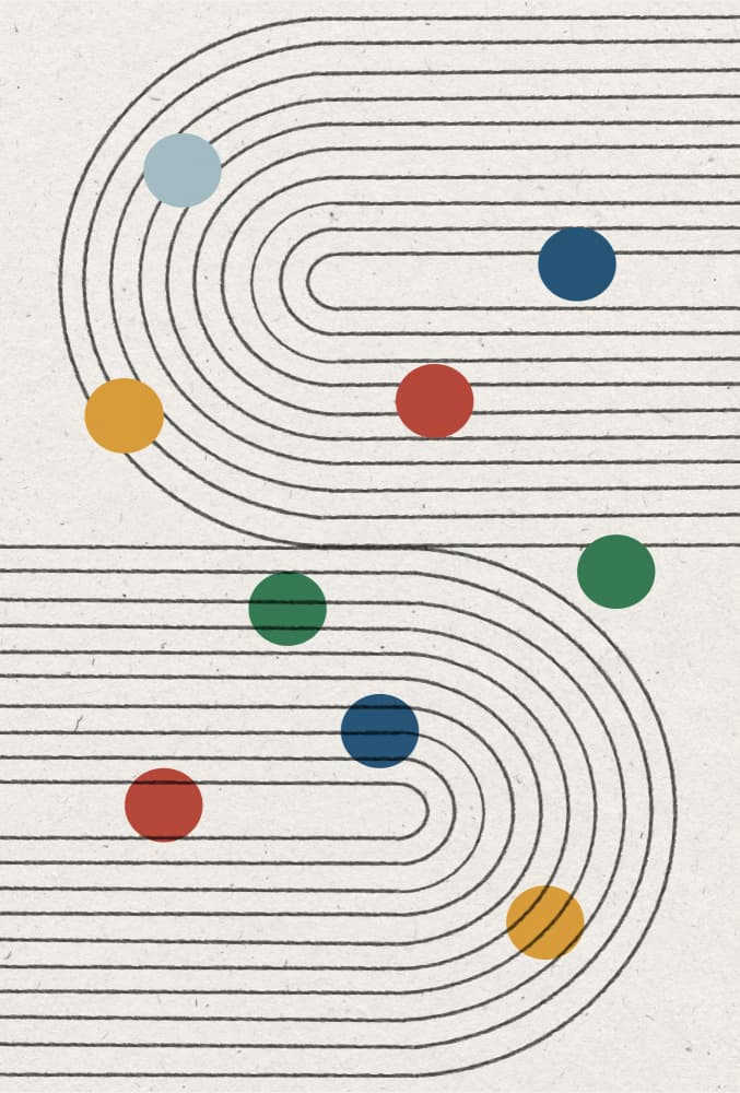 Curved Pathways by THE MIUUS STUDIO — canvas wall art