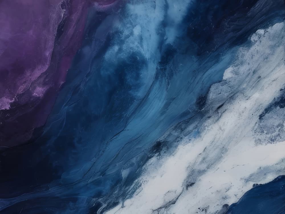 Purple Blue Ocean Flow by Alpenglow Workshop — canvas wall art