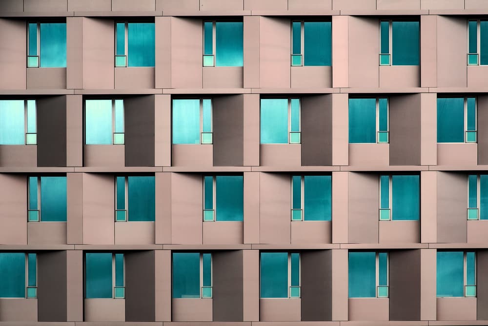 Modern Geometric Facade by Linda Wride — canvas wall art