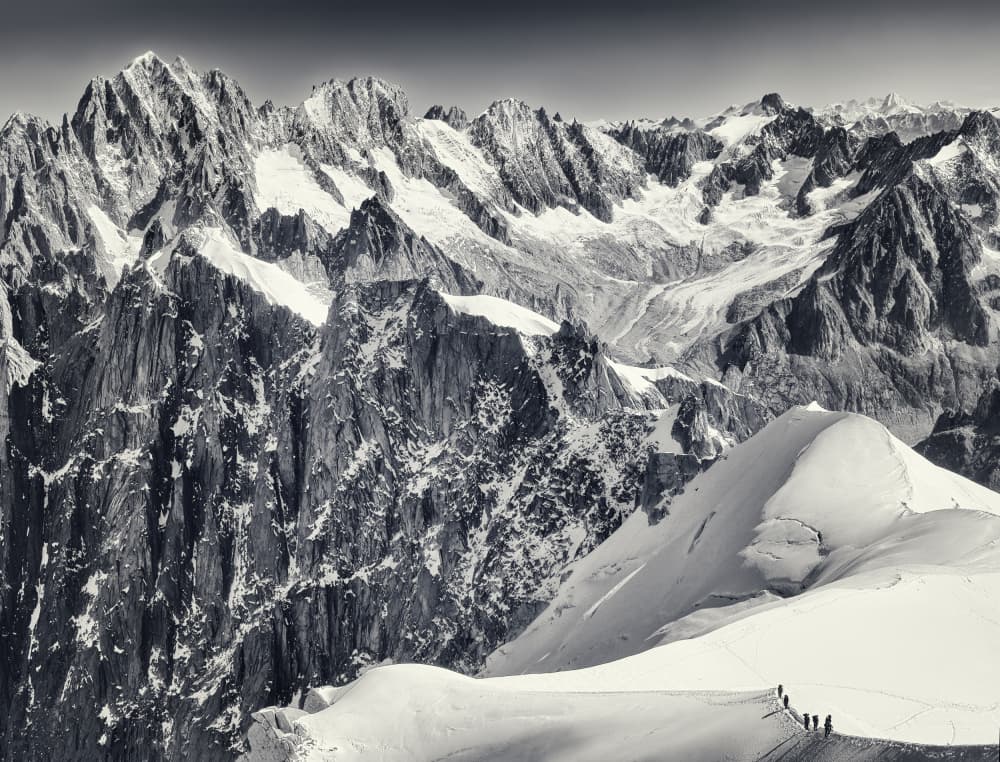 High Mountain Trek by mihai ian nedelcu — canvas wall art