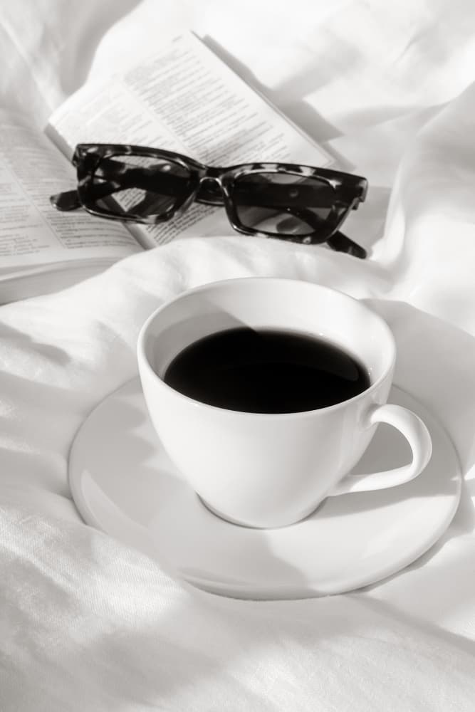 Morning Coffee and Reading by Pictufy Studio III — canvas wall art