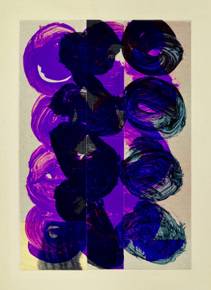 Dynamic Purple Circles by Diana Jahns — canvas wall art