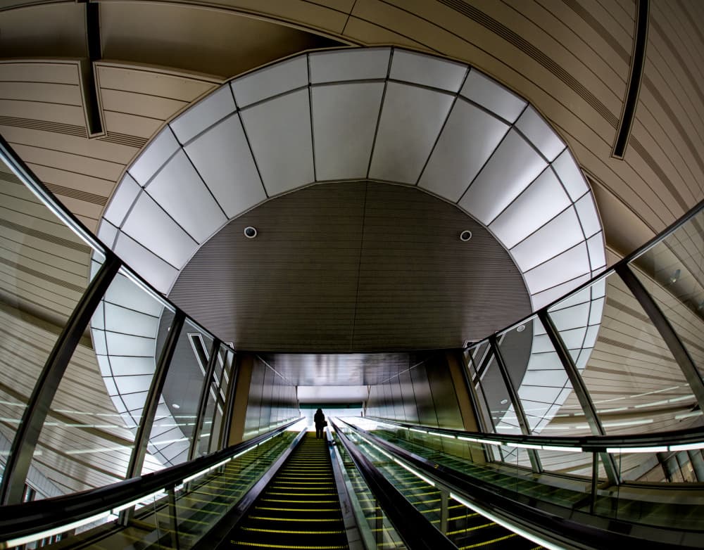 Ascending Subway Architecture by YASUTOSHI HONJO — canvas wall art
