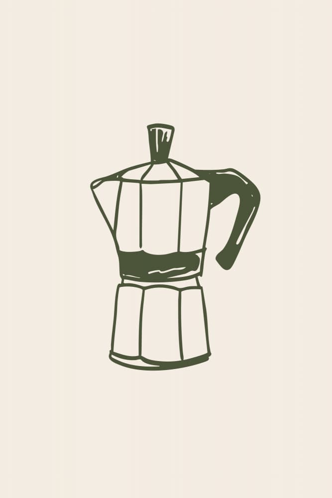 Classic Moka Pot by Karen Menzenbach — canvas wall art