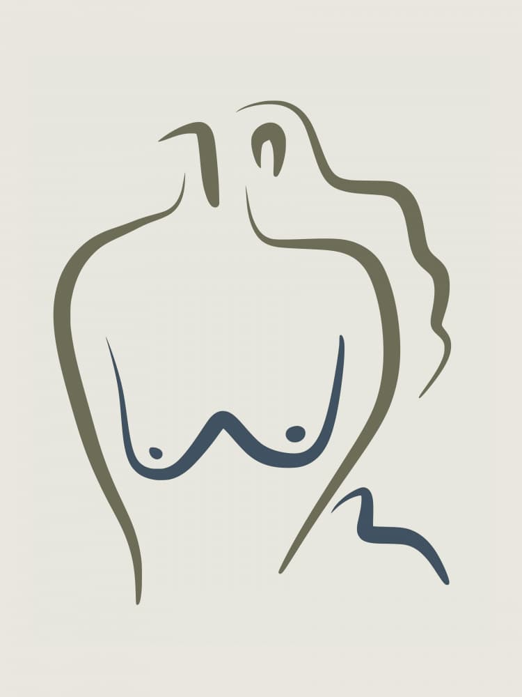 Minimalist Nude Figure by Little Dean — canvas wall art
