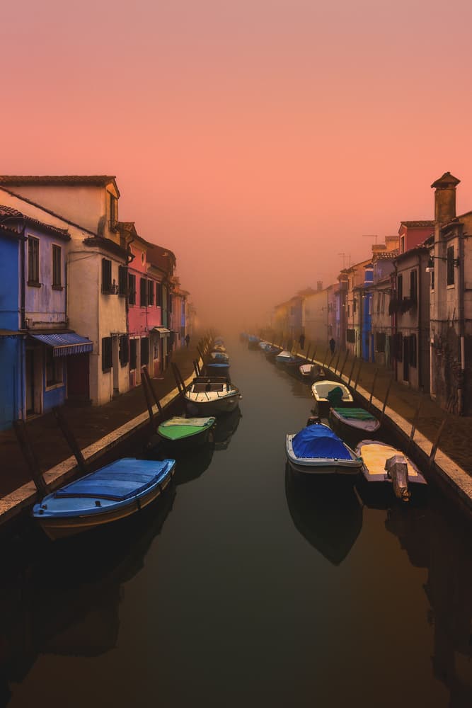 Misty Burano Canal by Davorin Baloh — canvas wall art
